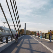 Computergenerierte Darstellung des Viadukts Obstgarten