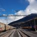 Bahnhof Brig, Gleisfeld mit Fahrleitungen und Gleisfeldleuchten