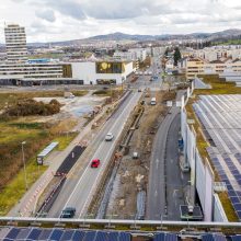 Baustelle Limmattalbahn beim Shoppi Tivoli in Spreitenbach