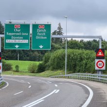 A53.4 Oberlandautobahn, Signalisation Kreisel Betzholz